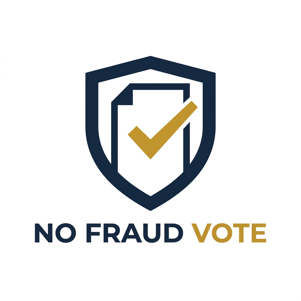 No Fraud Vote shield and checkmark logo